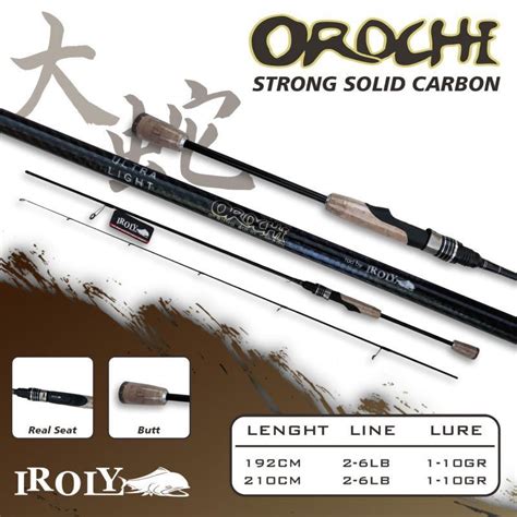 Jual Joran Iroly Orochi Ultralight Solid Carbon Lengkap Tipe Free Pack