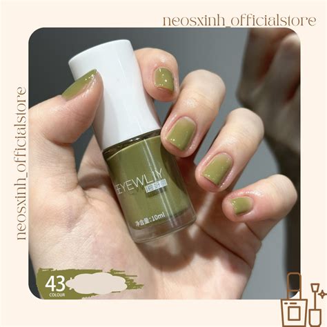 Sơn Móng Tay Beyewliy ml Màu Nude Đen Trắng Trong Suốt Kim Tuyến Pastel Tím Neosxinh Nails