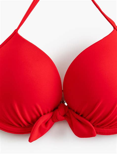 K Rm Z Kad N Push Up Bikini St Dolgulu Balenli Boyundan Ba Lamal Sak Mm Koton