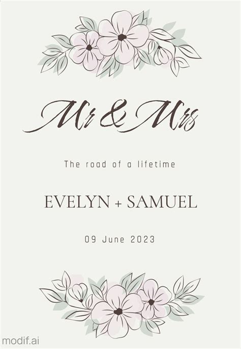 Wedding Wine Label Template With Illustration Mediamodifier