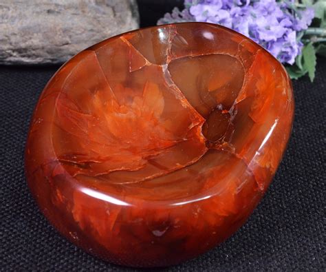Best Polished Red Agate Home Stone Ashtraynatural Colorful Etsy