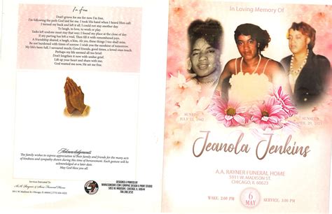 Jeanola Jenkins Obituary | AA Rayner and Sons Funeral Homes