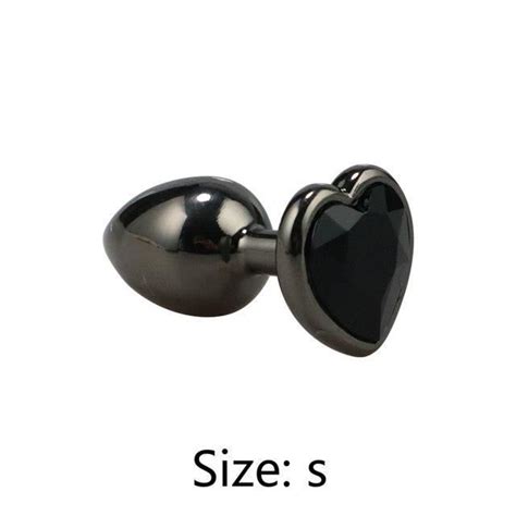 PLUG Black S Perles Anales S M L En Cristal Bijoux Amour Plug Anal Stimulateur De Jouets
