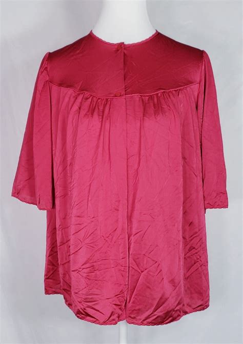 Vintage Nancy King Lingerie Nylon Sleep Jacket Gown S Gem