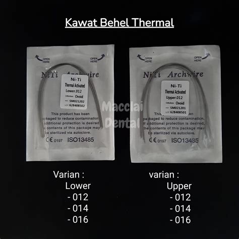 jual dental kawat behel gigi ortho wire niti thermal super elastic