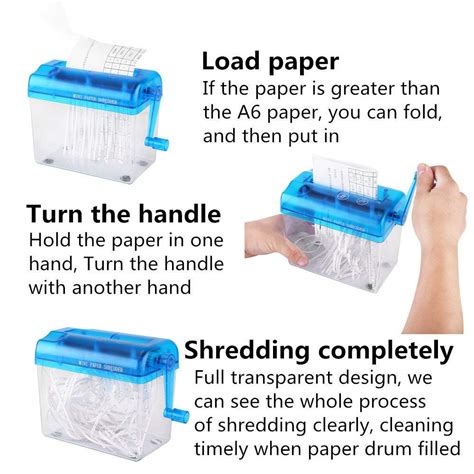 Buy Portable Hand Shredderportable Mini Desktop A6 Paper Shredder And