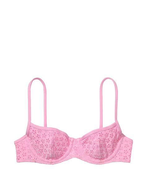 Buy Buttercup Eyelet Bikini Top Pink Sand Eyelet Order Bikini Top Online PINK US