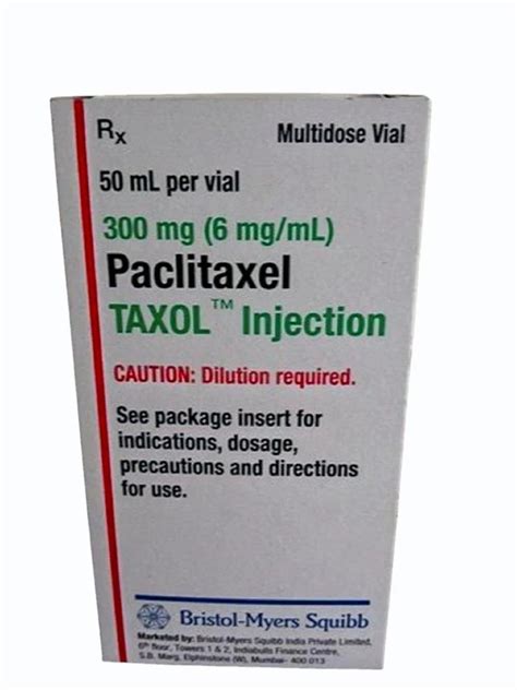 taxol paclitaxel injection  mg  rs vial  vadodara id