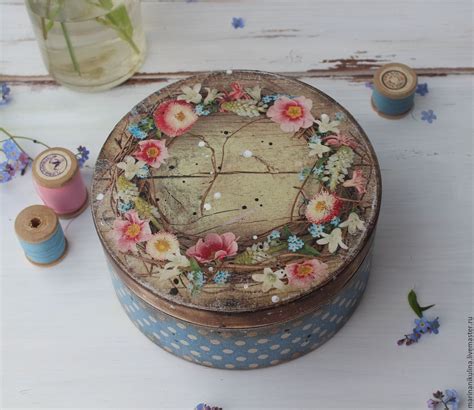 'Весенний веночек' короб | Винтаж торты, Декоративные коробки ...