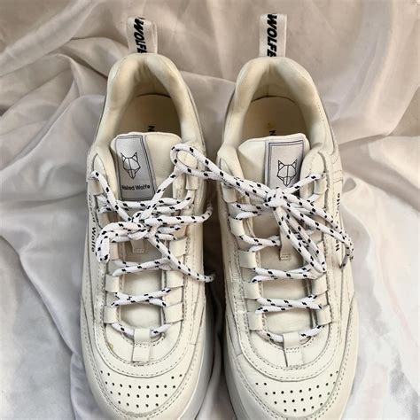 Naked Wolfe Women S White Trainers Depop