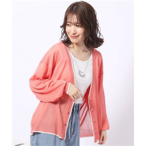 キューティーブロンド Cutie Blonde 大人の気品漂う ラメシアーニットカーディガン ピンク ファッション通販 MAGASEEK マガシーク