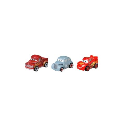 Mattel CARS AUTA Mini Racers Zestaw 3 Samochodzików SZPACHEL HOT ROD