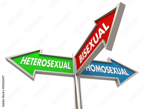Heterosexual Ou Homosexual - Heterosexual Homosexual Bisexual 3 Way Road Signs 3d Illustration Stock ...