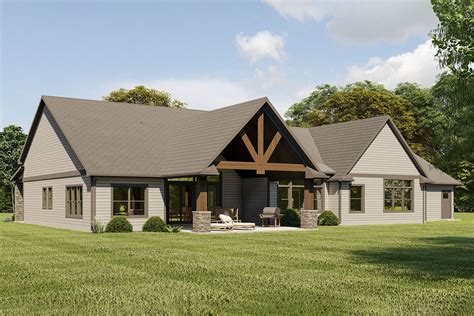 Mountain Craftsman Plan With Bonus Room Above Garage Gra