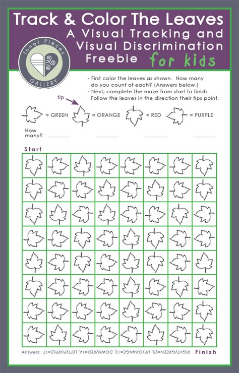 Visual Tracking Worksheets