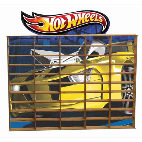 Estante Porta Hot Wheels Para Carrinhos Mdf Adesivado Cor Cru Shopee Brasil