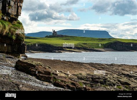 Distant View Of Classiebawn Castle At The Coast Of Mullaghmore Head