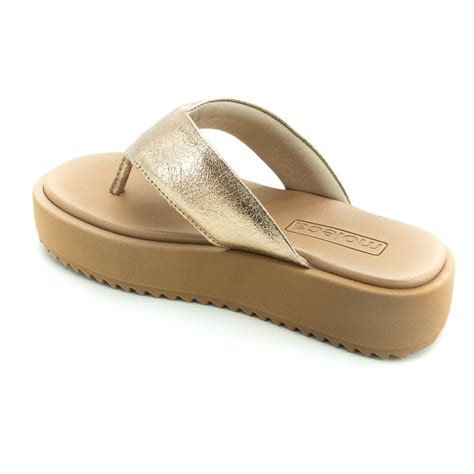 Chinelo Feminino Moleca 5489 100 Ouro Rosado E Nude Ouro Rosado Nude