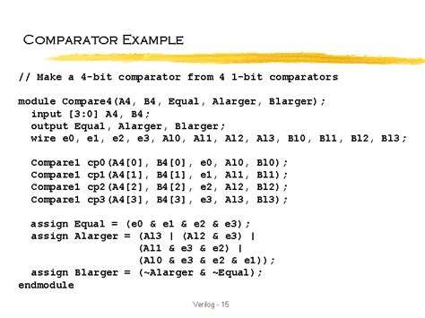 Comparator Example