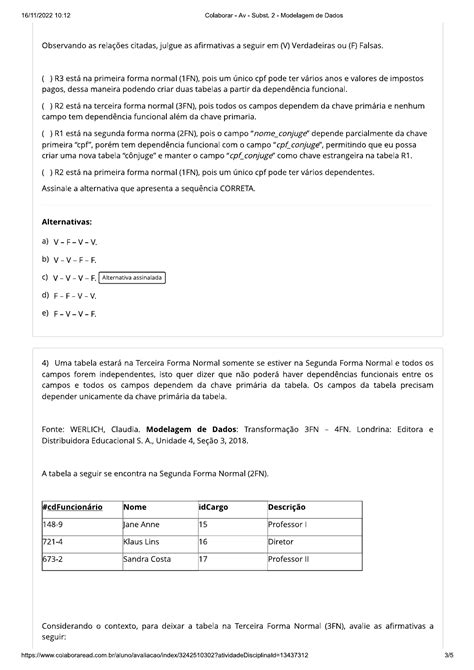 Av Subst 2 Modelagem de Dados Informática I