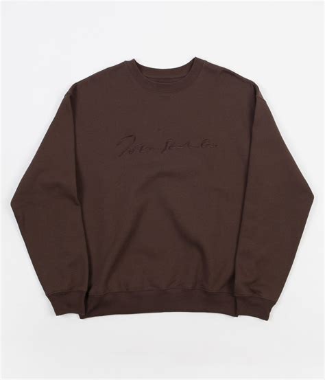 Polar Signature Crewneck Sweatshirt Brown Flatspot