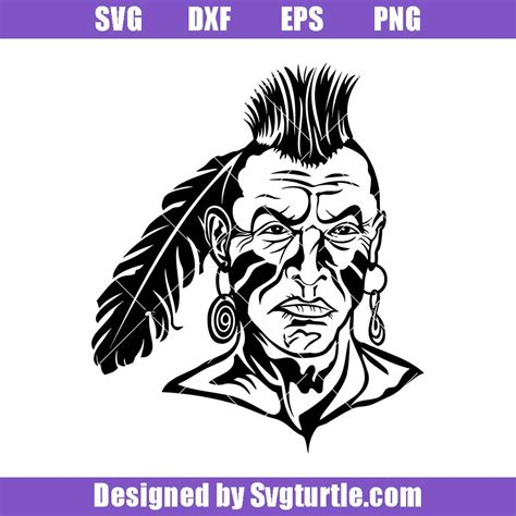 American Native Warrior Svg Girl Native American Svg