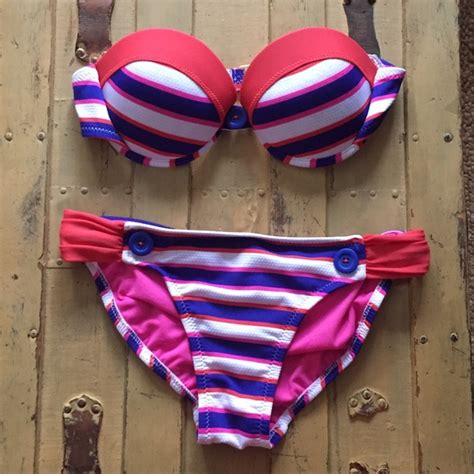 Xhilaration Swim Target Xhil Usa Boho Push Up Bikini Set M Top S Bt Poshmark