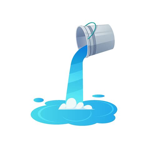 Bucket Pouring Water Vector Isolated 29371556 Vector Art At Vecteezy