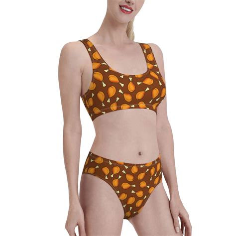 Noikeo Chicken Legs 1 Pattern Bikini Set For Women Two Piece Swimsuits Low Rise Bathing Suits