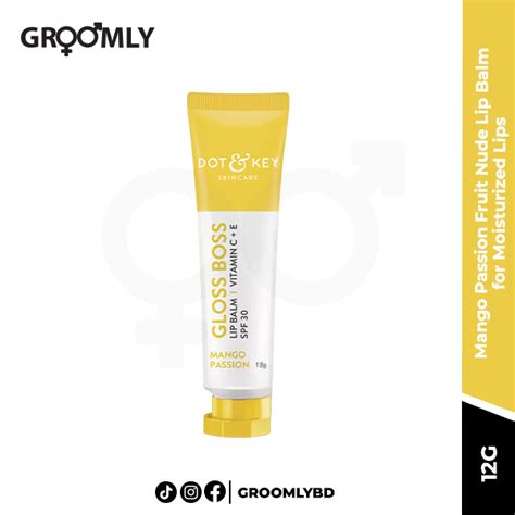 Dot And Key Mango Passion Fruit Nude Lip Balm For Moisturized Lips 12g Groomly BD