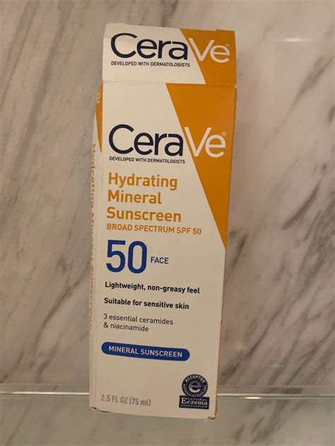 Cerave Spf 50 mineral sunscreen, Beauty & Personal Care, Face, Face ...