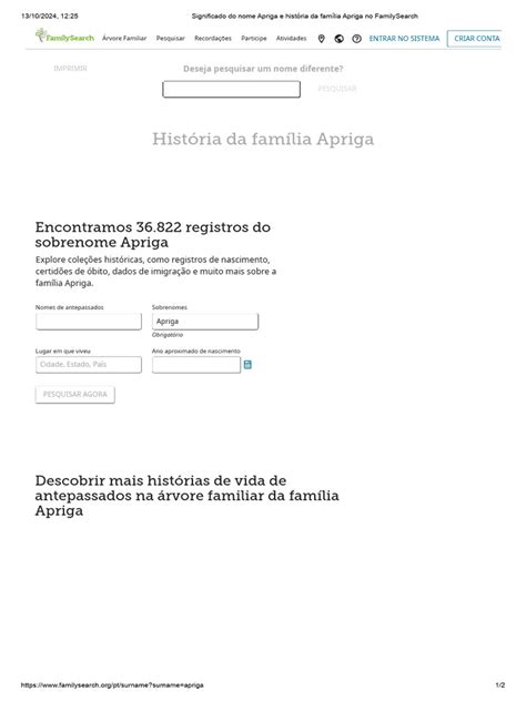 significado  nome apriga  historia da familia apriga  familysearch