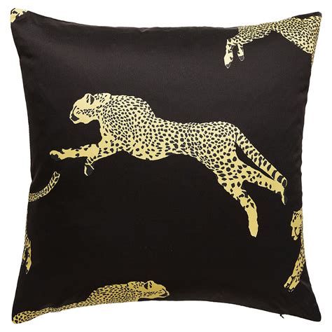 Cheetah Vision Pillow in Aventura 'Golden Yellow, Black and Cream' For