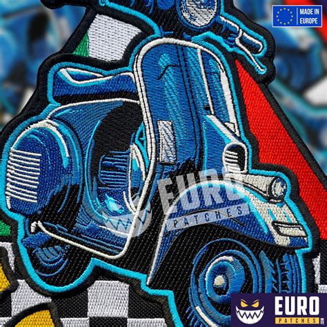 Vespa Italy Large Back Patch For Jacket Vest Sew Patch Custom Patch Embroidery Patch