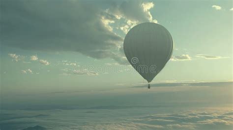 Serene Hot Air Balloon Flight Above Clouds Stock Photo Image Of Exploration Landscape
