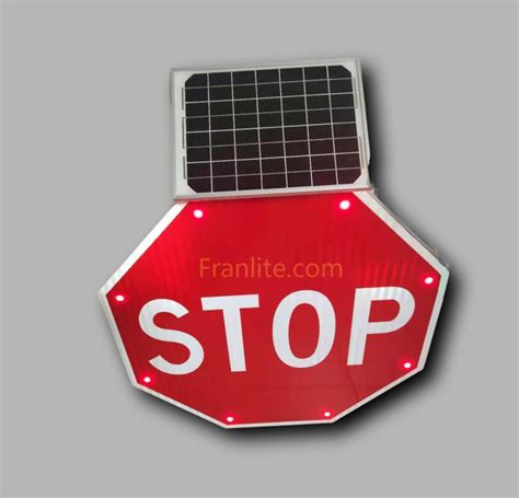 Solar Flashing LED Stop Sign (Octagon) – Franlite