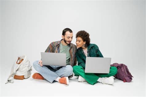 Full Length Of Interracial Couple Of Stock Photo Image Of Brunette Pose 270852196