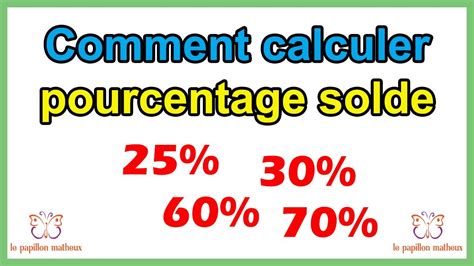 Comment Calculer Pourcentage Solde YouTube