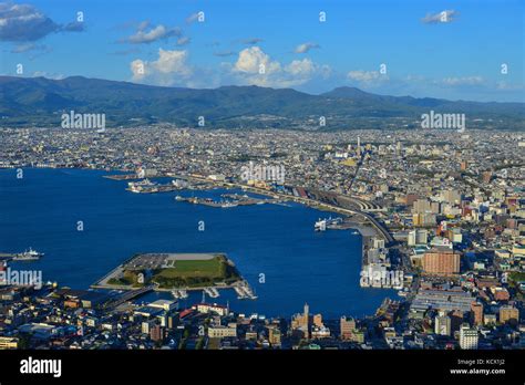 Hokkaido Japan Sep 30 2017 Aerial View Of Hakodate City In