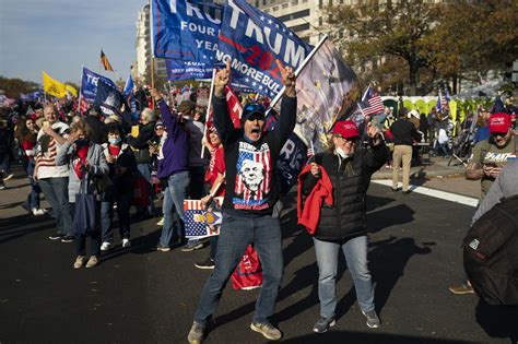 Trump Loyalists Protesting In Washington Dc Cheer As Presidents