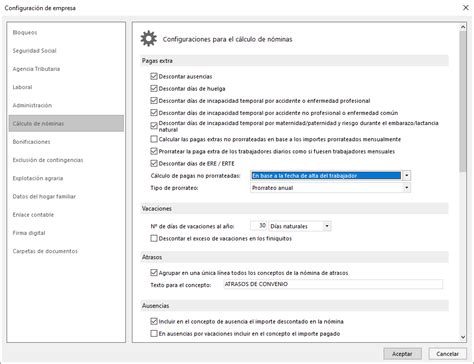 N1914 Cómo configurar las pagas extra no prorrateadas para que se