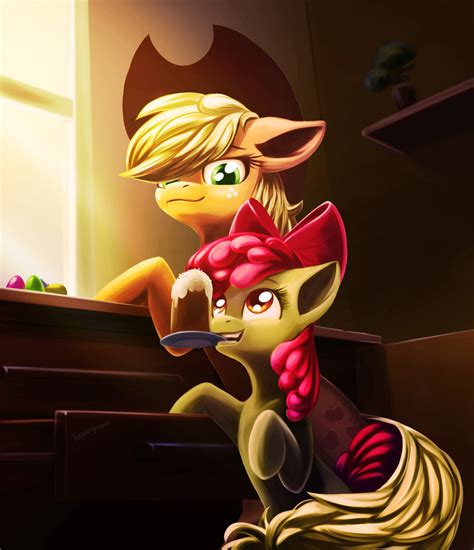 1412499 Safe Artist Taneysha Apple Bloom Applejack Earth Pony