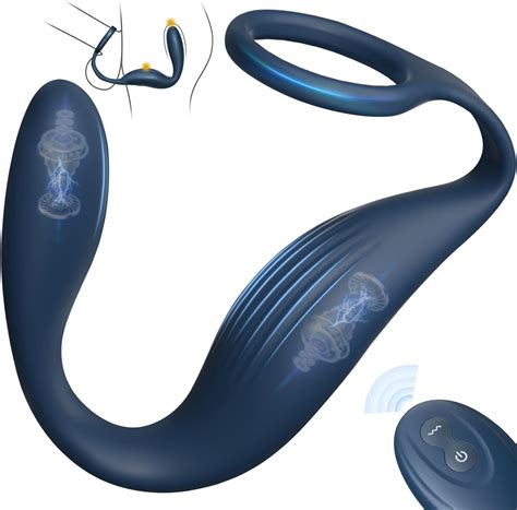 Amazon Anal Sex Toys Men Prostate Massager Anal Vibrator With Penis Ring Flexible