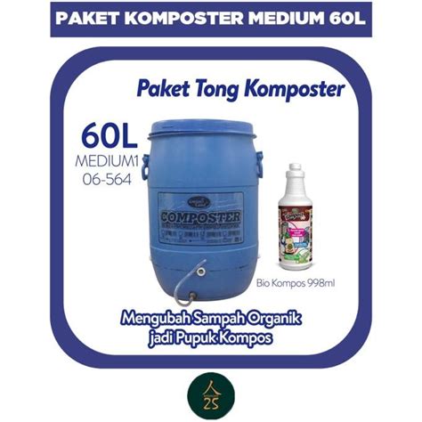 Jual PAKET KHUSUS GLAND TONG KOMPOSTER MEDIUM 1 60LTR 1LTR GW BIO