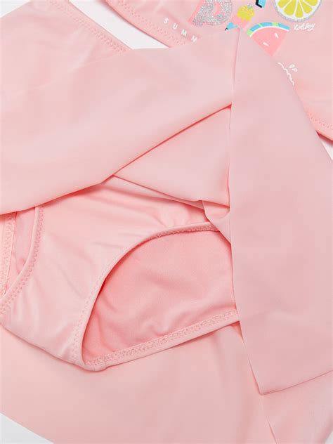 PEMBE Baskılı Kız Çocuk Etekli Bikini S Z GAT LCW