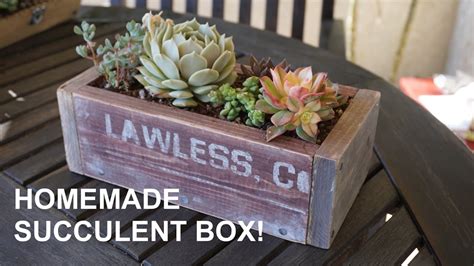 DIY AWESOME Wooden Succulent Planter Box YouTube