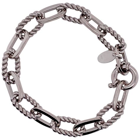 Hermes Sterling Silver Link Bracelet At Stdibs