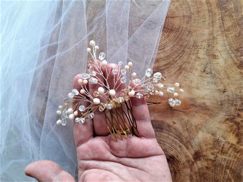 Pente Para Penteados De Noiva Ou Madrinhas Nude E Champ Elo