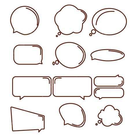 Premium Vector L Set Of Empty Speech Bubbles Aesthetics Vector Bubble Icon Png And Vector