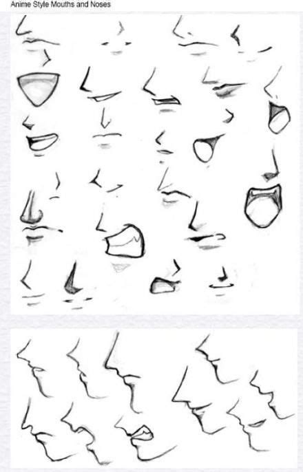 Anime Nose Drawing Reference Simple Anime Nose And Mouth